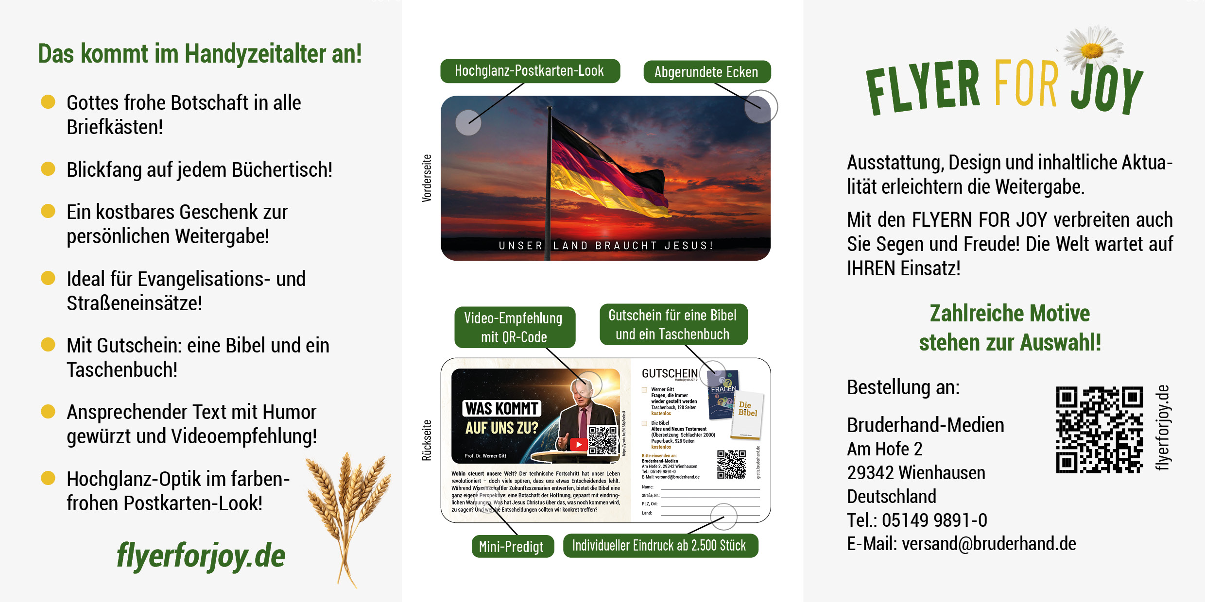 Flyer for Joy - Prospekt