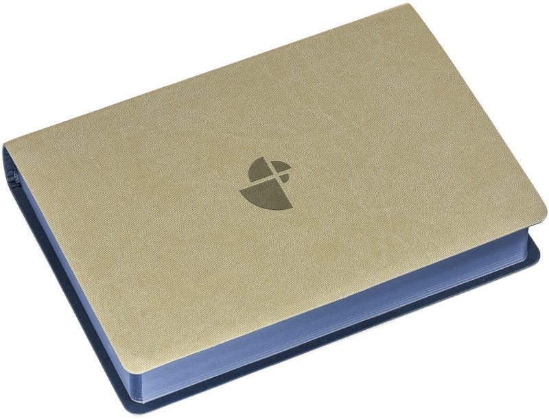 Schlachter 2000 Bibel - Taschenausgabe (sandfarben, blauer Farbschnitt)